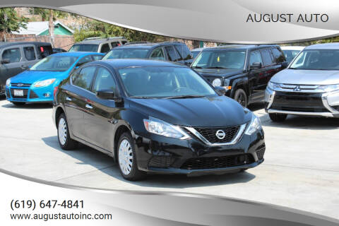 2018 Nissan Sentra for sale at August Auto in El Cajon CA
