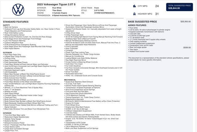 2023 Volkswagen Tiguan S