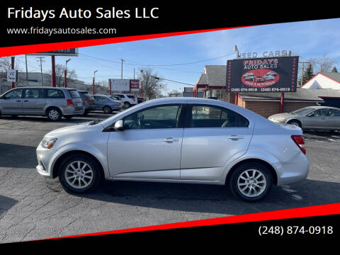 2017 Chevrolet Sonic for sale at Fridays Auto Sales LLC in Pontiac MI