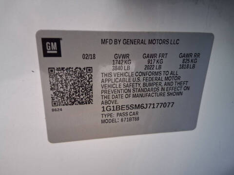 2018 Chevrolet Cruze LT Auto