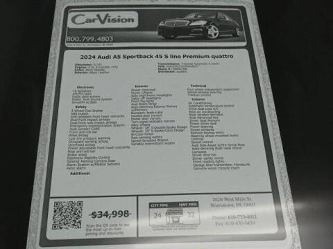 2024 Audi A5 Sportback quattro S line Premium 45 TFSI