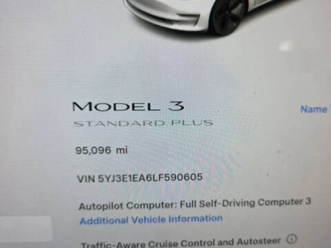 2020 Tesla Model 3 Standard Range Plus