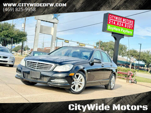 2012 Mercedes-Benz C-Class for sale at CityWide Motors in Garland TX