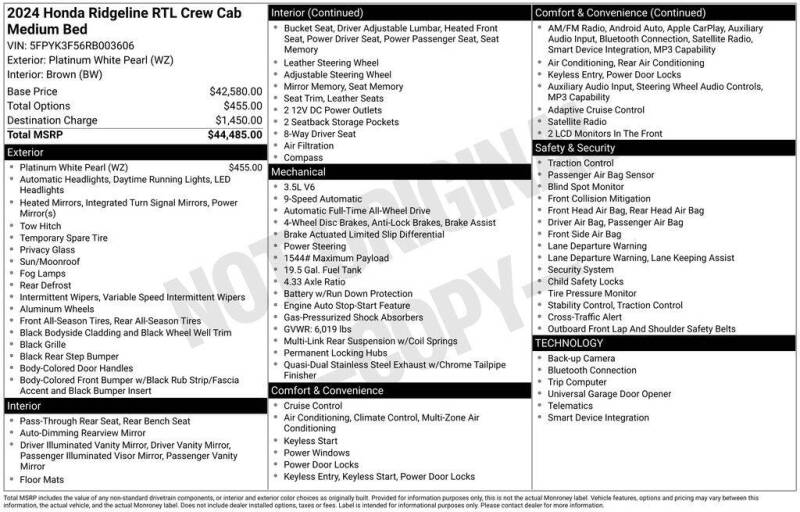 2024 Honda Ridgeline RTL