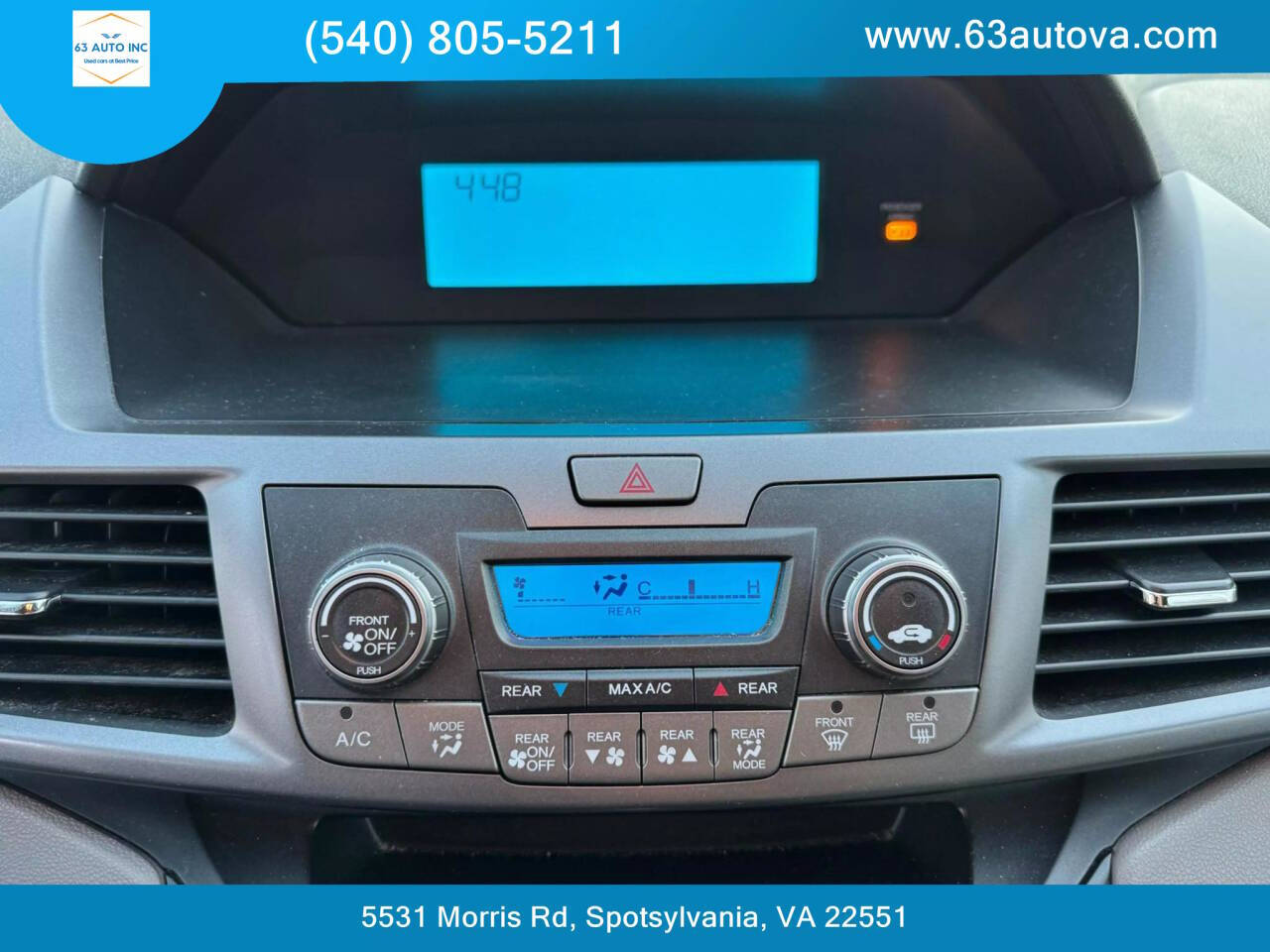 2012 Honda Odyssey for sale at 63 Auto Inc in Spotsylvania, VA