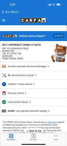 2017 Chevrolet Sonic LT Auto