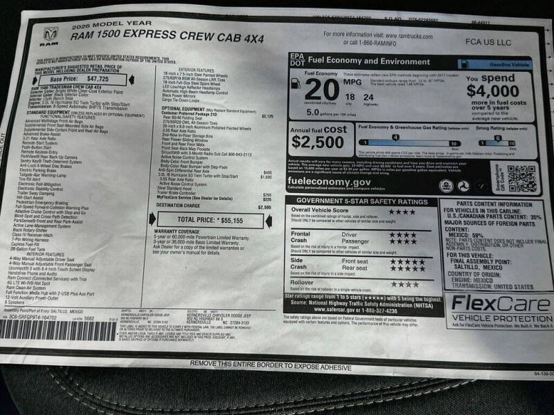 2026 RAM 1500 Express