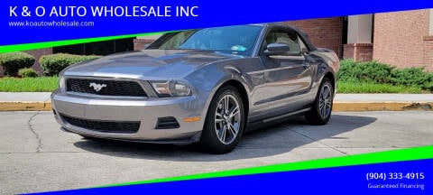 2010 Ford Mustang for sale at K & O AUTO WHOLESALE INC in Jacksonville FL