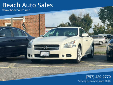 2009 Nissan Maxima for sale at Beach Auto Sales in Virginia Beach VA