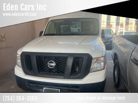2012 Nissan NV Cargo for sale at Eden Cars Inc in Hollywood FL