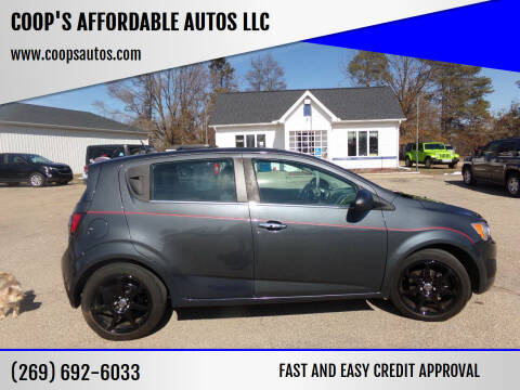 2013 Chevrolet Sonic for sale at COOP'S AFFORDABLE AUTOS LLC in Otsego MI
