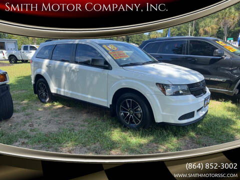 2018 Dodge Journey for sale at Smith Motor Company, Inc. in Mc Cormick SC