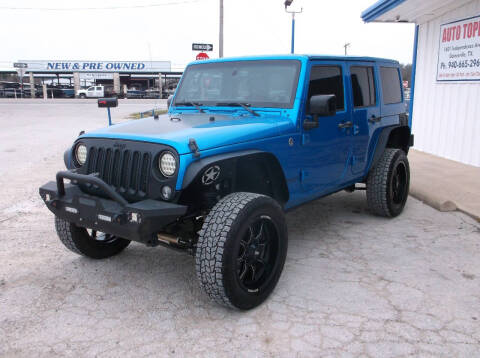 2014 Jeep Wrangler Unlimited for sale at AUTO TOPIC in Gainesville TX