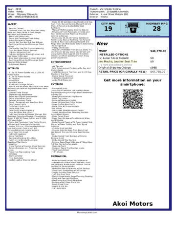 2018 Honda Odyssey Elite