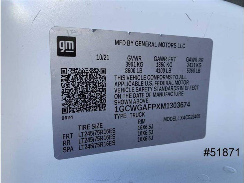 2021 Chevrolet Express 2500