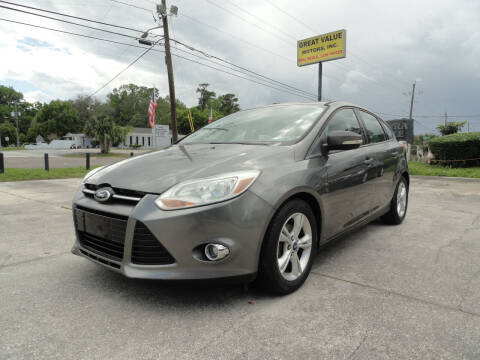 2012 Ford Focus for sale at GREAT VALUE MOTORS in Jacksonville FL