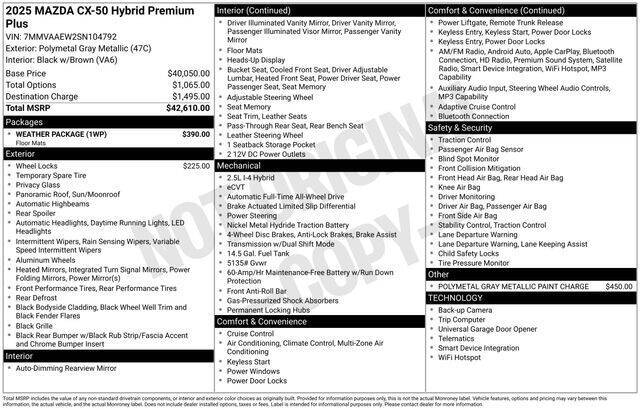 2025 Mazda CX-50 Hybrid Premium Plus