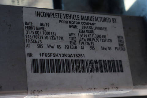 2019 Ford Stripped Chassis