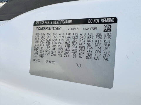 2018 Chevrolet Express 2500