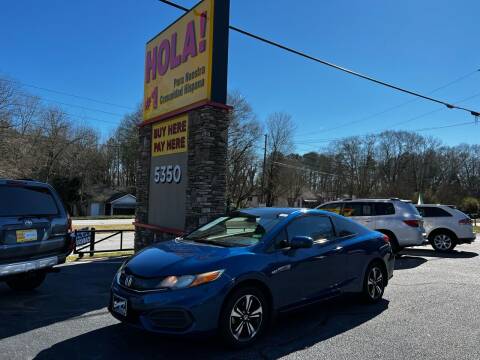 2015 Honda Civic for sale at No Full Coverage Auto Sales in Austell GA