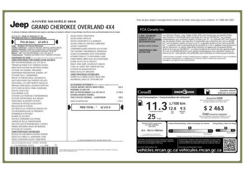 2016 Jeep Grand Cherokee Overland