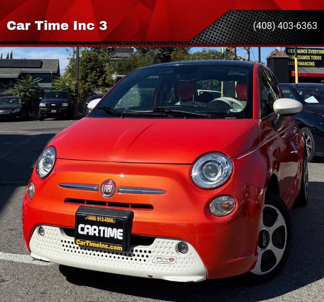 Electric Orange Tri-Coat Pearl Coat 2014 FIAT 500e Hatchback Front-Wheel Drive 1-Speed Automatic