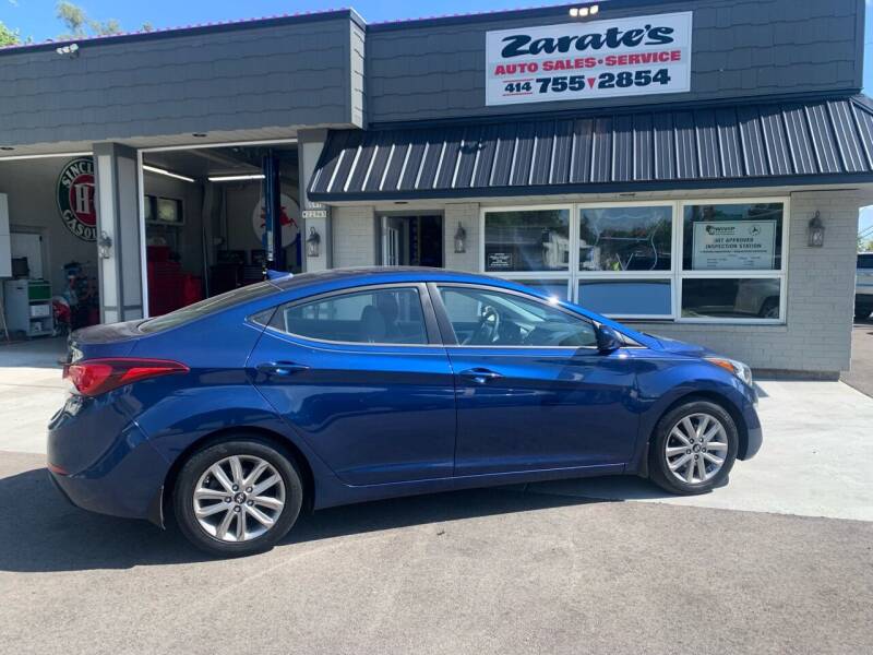 2016 Hyundai Elantra for sale at Zarate's Auto Sales in Big Bend WI