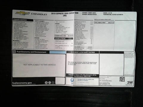 2019 Chevrolet Express 3500