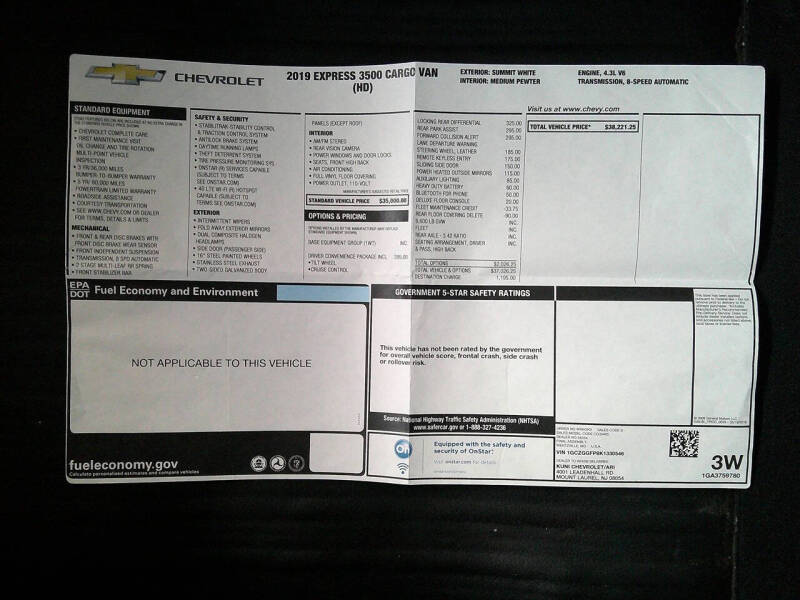2019 Chevrolet Express 3500