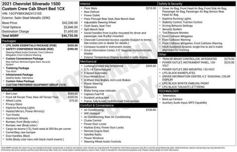 2021 Chevrolet Silverado 1500