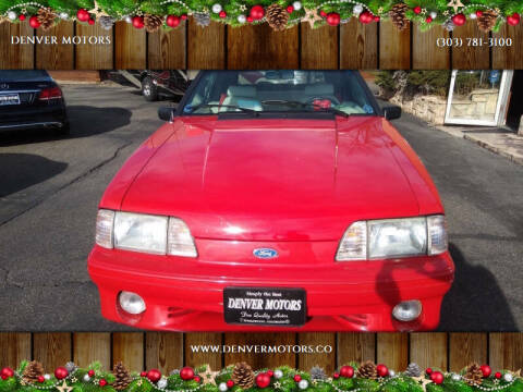 1990 Ford Mustang for sale at DENVER MOTORS in Englewood CO