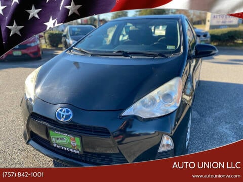 2013 Toyota Prius c for sale at Auto Union LLC in Virginia Beach VA