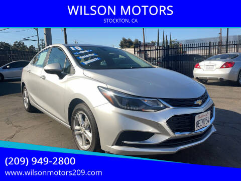 2018 Chevrolet Cruze for sale at WILSON MOTORS in Stockton CA