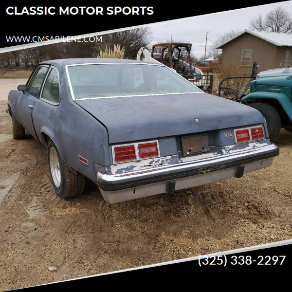 1977 Chevrolet Nova for sale at CLASSIC MOTOR SPORTS in Winters TX