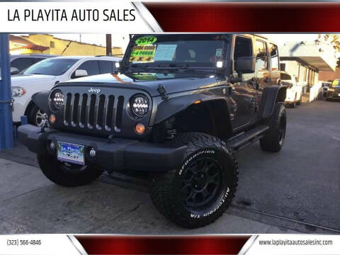 2014 Jeep Wrangler Unlimited for sale at LA PLAYITA AUTO SALES INC in South Gate CA