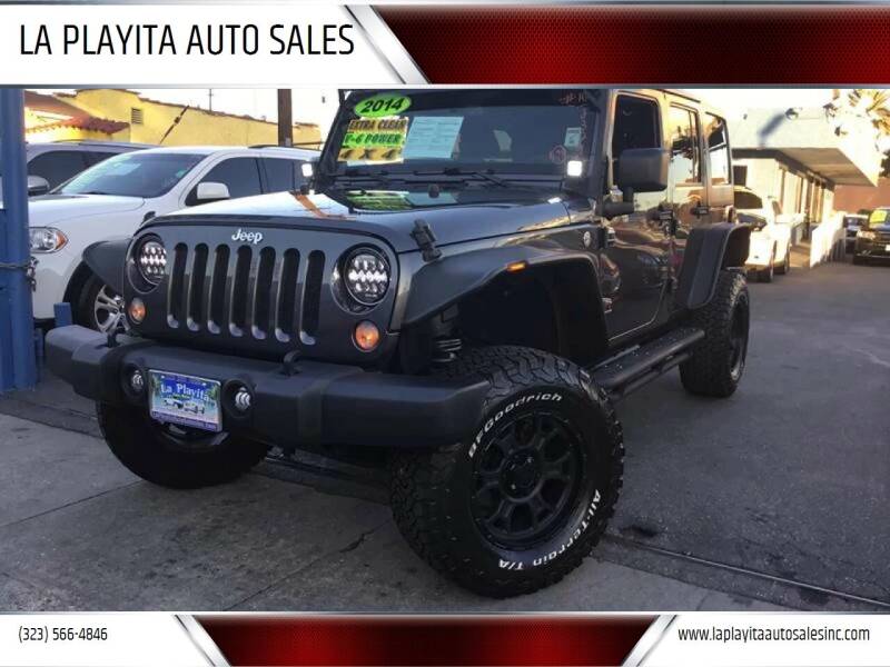 2014 Jeep Wrangler Unlimited for sale at 2955 FIRESTONE BLVD in South Gate CA