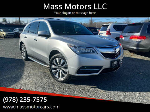 2015 Acura MDX for sale at Mass Motors LLC in Worcester MA