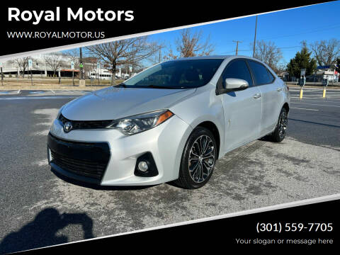 2015 Toyota Corolla for sale at Royal Motors in Hyattsville MD