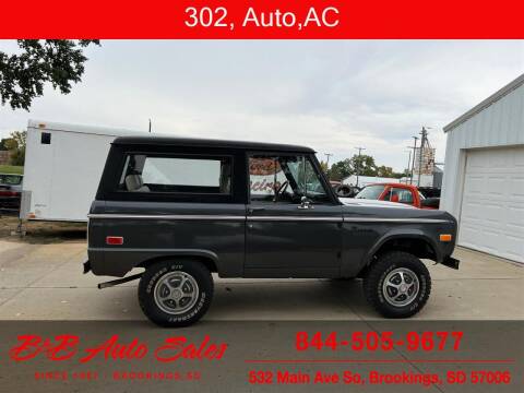 1976 Ford Bronco for sale at B & B Auto Sales in Brookings SD