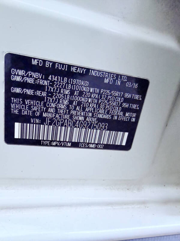 2016 Subaru Crosstrek 2.0i Premium