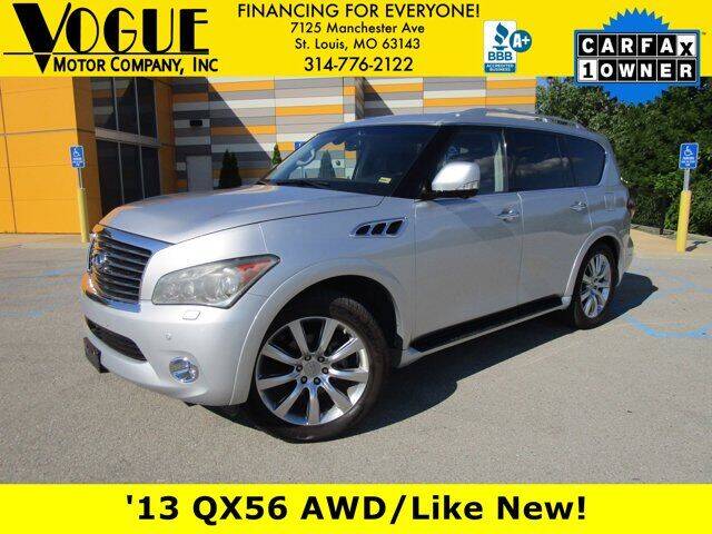 2013 Infiniti QX56 for sale at Vogue Motor Company Inc in Saint Louis MO
