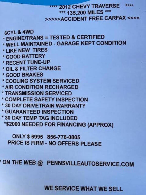 2012 Chevrolet Traverse LS