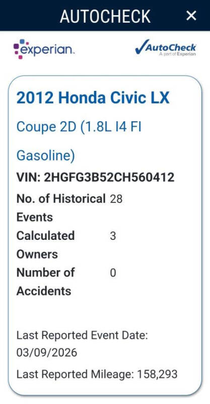2012 Honda Civic LX