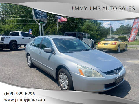 2003 Honda Accord for sale at Jimmy Jims Auto Sales in Tabernacle NJ