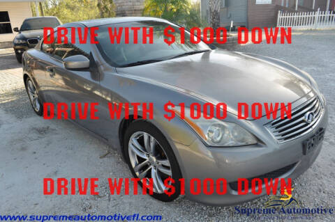 2008 Infiniti G37 for sale at Supreme Automotive in Land O Lakes FL