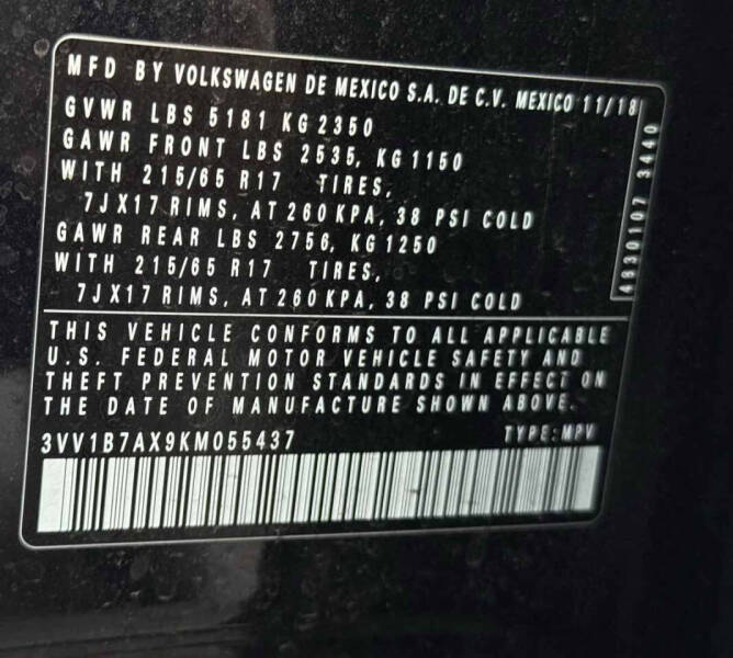 2019 Volkswagen Tiguan S