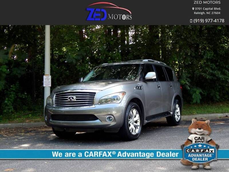 2012 Infiniti QX56 for sale at Zed Motors in Raleigh NC