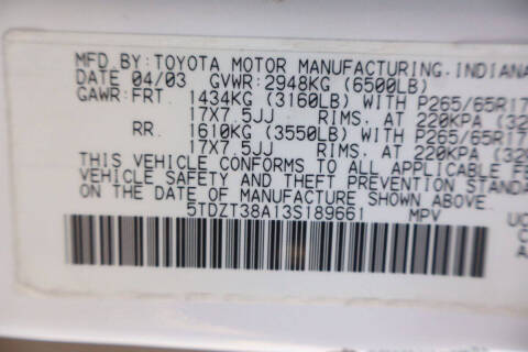 2003 Toyota Sequoia Limited