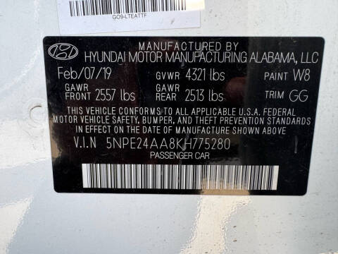 2019 Hyundai Sonata Eco