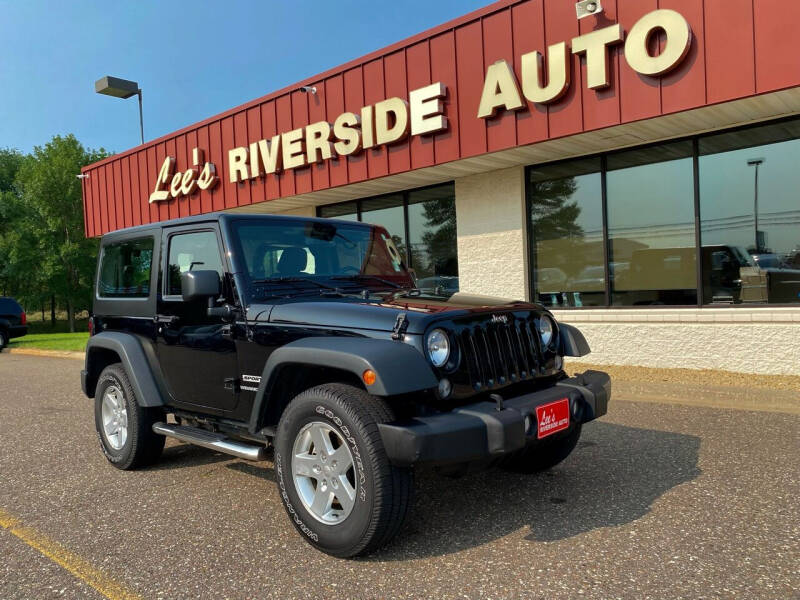 2015 Jeep Wrangler for sale at Lee's Riverside Auto in Elk River MN